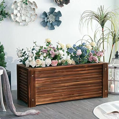 Preferspace Letto da giardino da esterno per ortaggi, fiori, erbe aromatiche, kit fioriera in legno, letti per piantare per balcone, patio