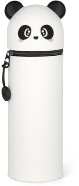 Liens - Kawaii Étui École 2 en 1 en Silicone Souple, Thème Panda, Porte-stylos de Table, Fermeture à Glissière, Crayons Crayons Stylos, H 18.5 cm