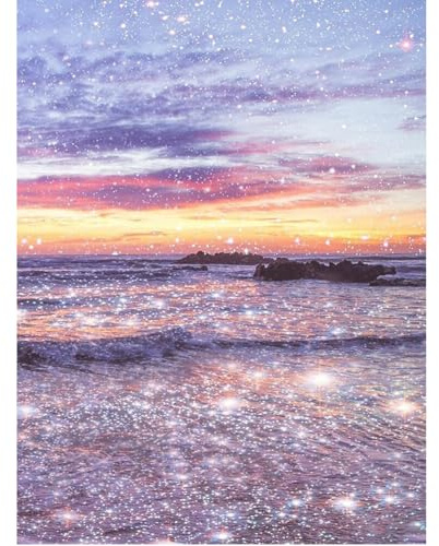 SHEGZHUC 40 x 50 cm Diamond Painting Mare Diamond Painting Immagini luminose sabbia spiaggia Diamond Painting paesaggio glitter mosaico diamante pittura arte ricamo punto croce immagini regalo