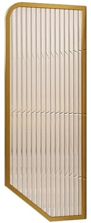 SCBTGKLN Toilettentrennwände, Urinal-Trennwand, Toiletten-Trennwand, wasserdichte Urinal-Trennwand, Schilfglas-Trennwand, Wandmontierter Urinal-Sichtschutz, for Schulbar, 1 PC(Gold)