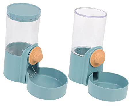 Toddmomy 2pièces Distributeur Automatique Eau Et Nourriture pour Petits Animaux Abreuvoir Et Nourrisseur Suspendu pour Chien Et Chat Pratique pour Cage Eau Nourriture