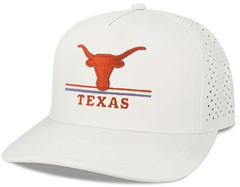 Legacy NCAA Officially Licensed Baseball Hat, Texas Longhorns, Lightweight Cap for Men & Women, Cut Above Adjustable (Cut), White, One Size Fits Most, Snapback Closure