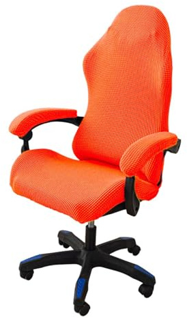 tintoke 4 Piezas fundaparasilla de Juego,FundaSillaOficina con Reposabrazos,FundaparaSilla Gaming,con Cremallera, Adecuado para sillasdejuego, sillasdecomputadora, sillasgiratorias (Color Naranja)