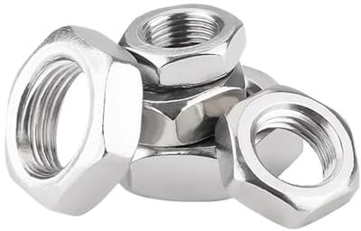 304 SS M2 M2.5 M3 M4 M5 M6 M8 M10 M12 DIN439 GB6172 18-8 Edelstahl Flache Sechskant-Wafer Niedrige dünne Kontermutter 5/50 Stück(M8-10Pcs)