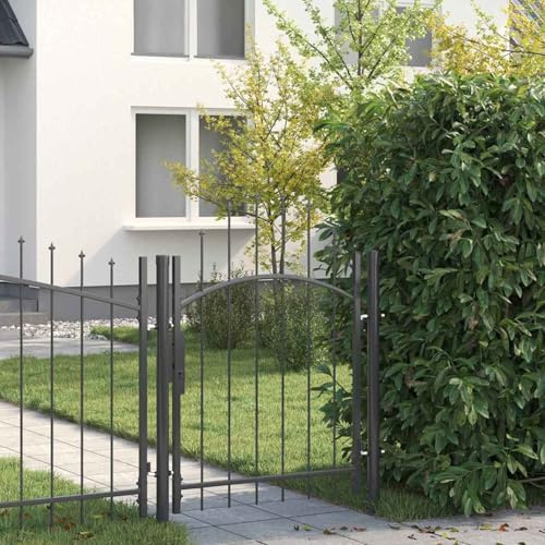 Gecheer Stylish Outdoor Garden Gate with Security Locking System - Iron and Steel Construction - Perfect for Gardens and Terraces Model42008897