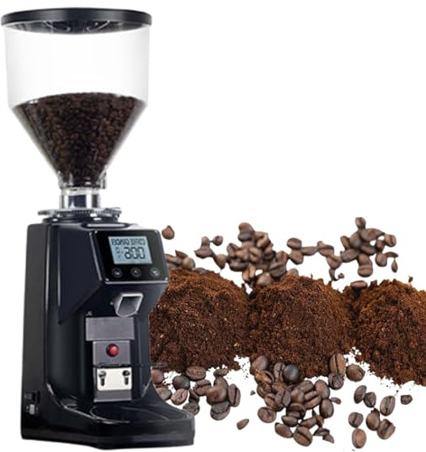 TYH Moulin à café électrique 200 W, 19 réglages de mouture, capacité 200/500 g, contrôle Intelligent de la Dose, meules en Acier Inoxydable, pour cafetière Filtre, Expresso et cafetière à Piston