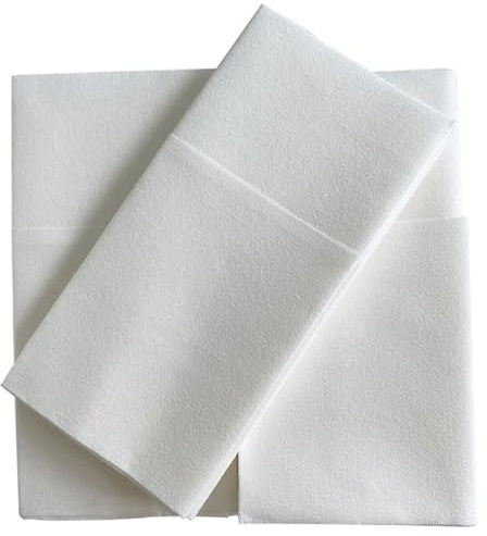 Amosfun 50Pcs Disposable Table Pocket Wrapping Napkins Food-Grade Pulp Cutlery Holders for Party Restaurant Hotel Use Multi-Purpose Silverware Storage Serviettes