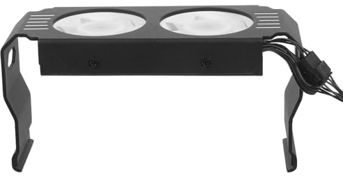 DOITOOL Refrigeración Pwm para Ram con Ventiladores Argb Dobles y Diseño Clip-on, Operación Silenciosa y Carcasa Metálica Adecuado para Juegos Nocturnos en PC