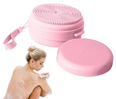 Body Cleansing Brush - Silicone Shower Scrubber, Hygienic Loofah, Soap Dispenser, Gentle Cleaner | Refillable Silicone Bath Brush, Deep Massage Tool for Men Women Bathroom Home Hotel Sensitive