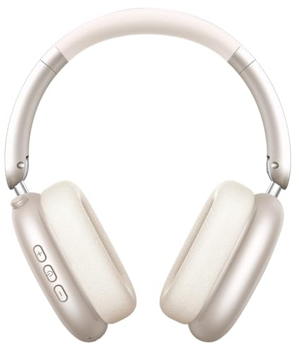 Wentronic Y01 Auriculares Inalámbricos Bluetooth 5.3 con Cancelación de Ruido, Sonido Hi-Res, 48h de Reproducción, Cascos Plegables sobre-Oreja con Micrófono para iOS/Android/PC – Luz Estelar