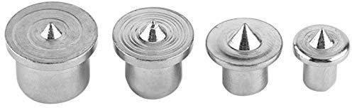 8pcs Chrome Dowel Drill Center Points Pin Sets Herramienta de alineación de espigas Marcador de puntos para carpintería(Hueco)