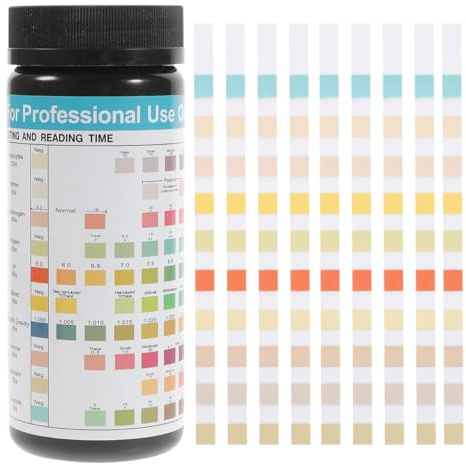 COLLBATH 100Pcs Urine Ketone Test Strips 10-in-1 Quick and Accurate for Ketone UTI Ph and More
