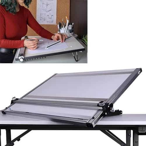 Tavolo Da Disegno Portatile A2, Strumento Di Disegno E Architettura Facilmente Regolabile Con Righello Parallelo, Strumento Di Architettura Per Studenti E Professionisti,60 * 45CM