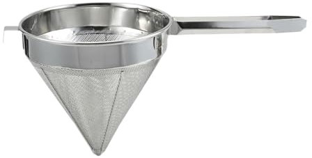 YWJLQH Colador de Tapa China, Cono Separador de Malla Fina, Cesta de Filtro para, Gelatina, Té, Utensilio de Acero Inoxidable con Mango Largo, 26.5 Cm