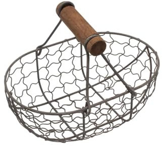 QAZWZG Cesto di Frutta Cestini for Frutta in Filo Metallico Supporto in Metallo Ciotola for Pane Fresco Contenitore for Verdure Contenitore da appoggio con Manico per La Frutta
