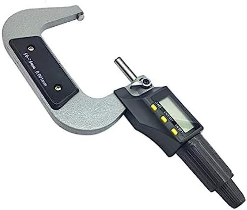 Micrómetro exterior electrónico, rango de medición de 0 a 100 mm, precisión de 0,001 mm, herramienta de medidor de micrómetro digital para mediciones precisas