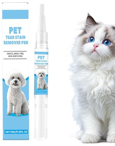 Vllold Détachant pour les larmes de chien | Nettoyant doux pour les yeux avec pointe souple | Fournitures de toilettage pour animaux de compagnie chiots nettoyage quotidien moyen santé petits chatons