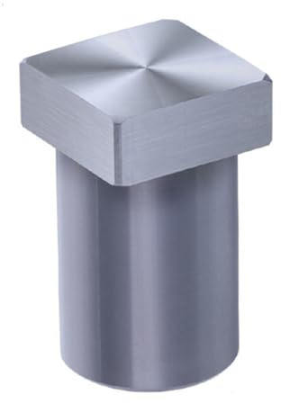 FUANA Abrazadera rectangular de acero inoxidable de 19 mm para mesas de carpintería y sistemas de pista en T, color plateado