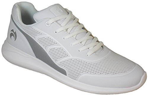 Henselite Mens HM74 Lightweight Impact X Lawn Bowls Shoes White/Grey UK 8