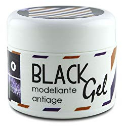 Pop Italy Black Gel - Gel fissativo nero ad effetto coprente per capelli bianchi, grigi e brizzolati - 100 ml