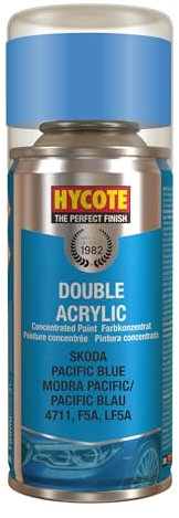 Hycote Double Acrylic Aerosol Car Spray Paint, Skoda - Pacific Blue, 150 ml