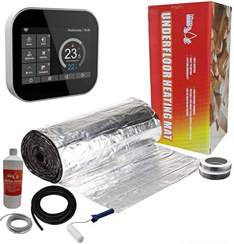 Electric Underfloor Heating kit 150w - 8m² - Black Smart WiFi Thermostat
