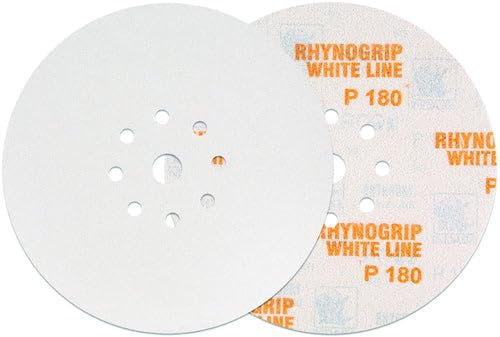 INDASA WhiteLine Schleifscheiben 50 Stück P80 Ø 225mm 8+1 Loch Klett Exzenter Schleifpapier KFZ Lack
