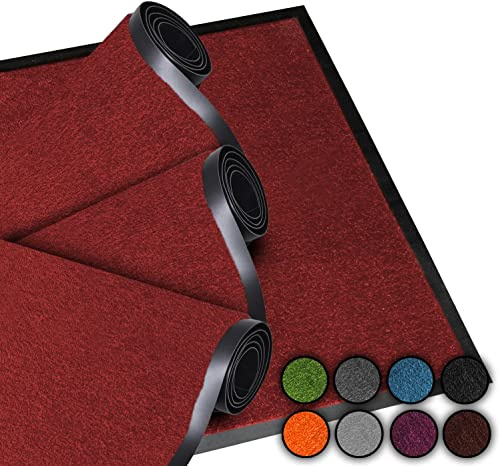 LUCA HOME - Felpudo Entrada casa 40x60cm Rojo - Alfombra Antideslizante Lavable para Puerta de Entrada, Cocina y Pasillo - Felpudo Exterior e Interior - Tapetes Originales Entrada casa
