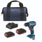 BOSCH GSR18V-400B22 Kit de perceuse/visseuse compacte sans balais 18 V avec 2 batteries SlimPack 2,0 Ah