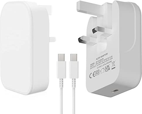 20W USB C Charger, TCL 40 R Mobile Phone Fast Charger Folding Universal PD Adapter With Smart IC UK Plug With USB C Cable For TCL 40R / 405 505 50SE 50 Pro 40 SE (WHITE)