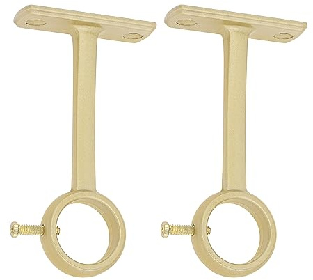 Soportes para barra de cortina de techo, 2 soportes dorados para barra de cortina de 1 pulgada