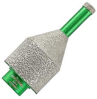 KURSTOL Diamond core drill bit - Diamond Beveling Chamfer Bit Dia 10-35mm x M14 Thread for Enlarging Shaping Round Bevel Existing Holes in Tile Porcelain,Ceramic,Granite,Marble