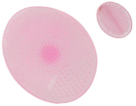 Tiuimk Gesichtsreinigungsbürste aus Silikongel für Peeling, Mitesser und Akne, Gesichtspflege, zufällige Farbe (6,5 x 5 cm)