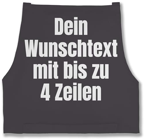 Geschenk mit Namen personalisiert by Shirtracer - Schürze - Aufdruck selbst gestalten - Wunschtext I Eigener Text I Custom Text