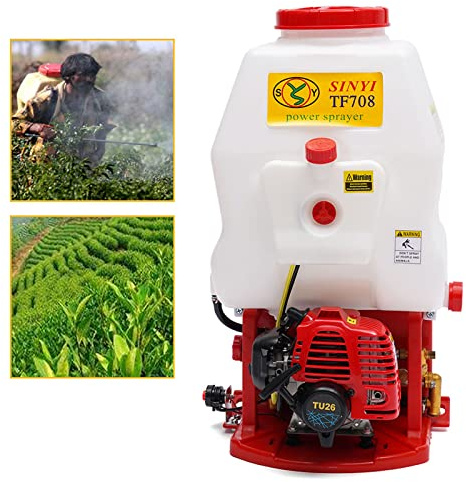 20L Rückenspritze Sprühgerät,2-Takt 25.4CC Benzinmotor Unkrautspritze Motorspritze Motorsprüher Rückensprühgerät Gartenspritze Garten Pflanzesprüher