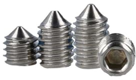 MS Beschläge Edelstahl V2A Madenschraube Kegelkopf-Spitze M6 Wurmschraube Türgriffschraube Befestigungsschraube Innensechskant Gewindeschraube (M6x9mm, 10, Stück)