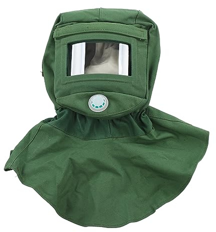 Sand Blasting Hood Cap, Canvas Shawl Sandblaster Protective Gear Mask, Anti-dust Hood for Spraying Sanding Cutting, DIY Painting Woodworking Protection