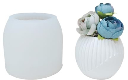 Vaso Silione stampo in silicone a righe porta tealight stampo portacandele supporto per candelabri
