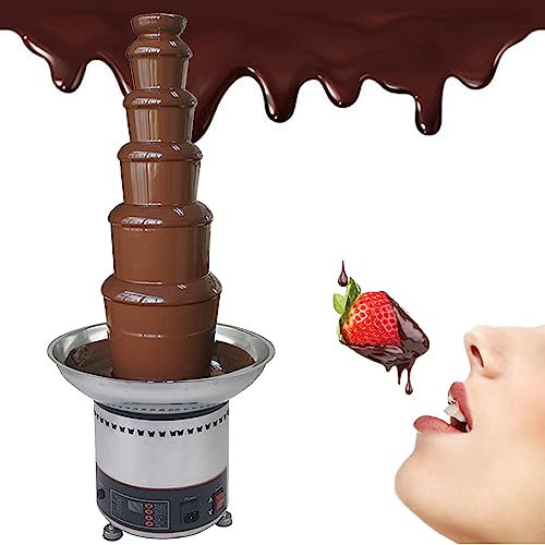 LZDOYY 4/5/6/7 Tier Electric Melting Machine, Chocolate Fountain, Hot Chocolate Fondue Pot Fountain Party Fondue for for Nacho Cheese, BBQ Sauce,Ranch,Liqueurs,6floors