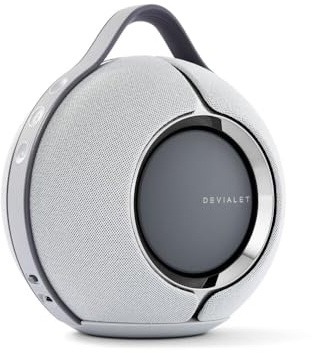 Devialet - Mania Portable Smart Speaker Light Grey- Premium Compact Sound - High-Fidelity Audio in Compact Design - Deep Bass, Smooth Connectivity, Adaptive Sound, Durable Design