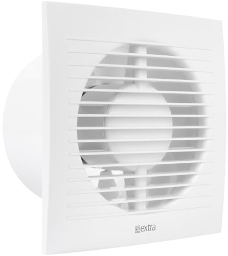 Vent Systems Badlüfter 125mm – Wasserdichter Badventilator mit Lichtschalter-Aktivierung – IPX4 36dB 16W 150m³/h Wandmontage – Geräuscharmer energieeffizienter Abluftventilator für Küche und Bad