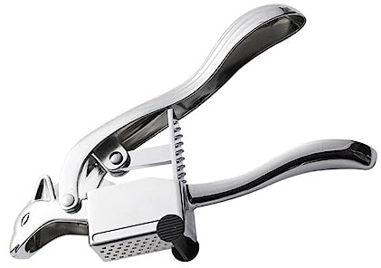 SECFOU 1pc Squirrel Style Garlic Press Stainless Steel Manual Garlic Mincer for Easy Crushing and Squeezing Ginger Nuts and More Effortless Kitchen Tool Dishwasher Safe