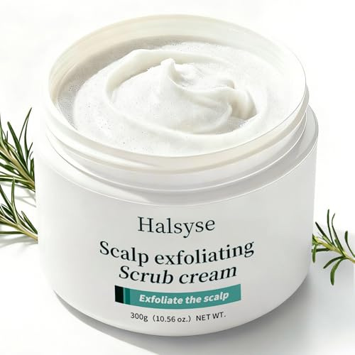Sea Salt Cleansing Scalp Scrub & Exfoliating Shampoo - for Itchy、Dandruff Scalp with Excess Oil and Buildup | Gently Soothes & Care Hair and Scalp with Rosemary Oil、Coconut Oil & Shea Butter