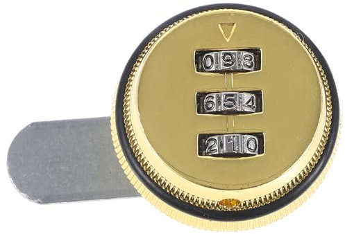 Lurrose Schrankschloss Metall Zahlenschloss Mit Passwort Sicherheitsschloss Für Schubladen Aktenschränke Spinde Gold 20mm Langlebig