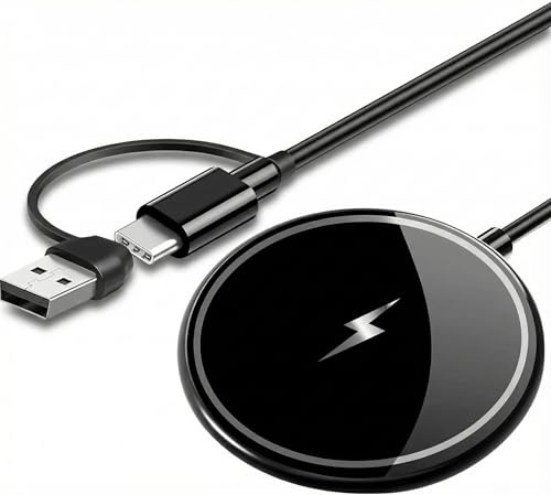 15W Magnetic Wireless Charger Mag-Safe Wireless iPhone Charger QC3.0 Fast | Magnetic Phone Chargering for iPhone 16/15/14/13/12 Series/Airpods Dual USB-C/USB-A Ports