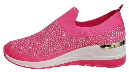 SHOBDW Zapatillas De Deporte Mujer con Y Cuña para Malla Transpirables Invierno Verano Deportivas Blancas Casa Comodas Negras Deportes Mallas Casual Sin Cordones Vestir Niño Toalla