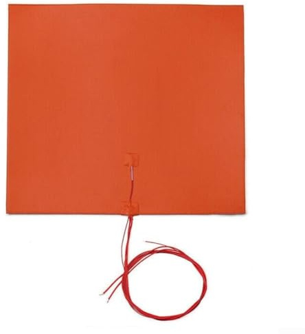 GLFLOW Tapis chauffant en silicone pour lit d'imprimante 500 x 500 mm Élément thermique 220 V 1400 W
