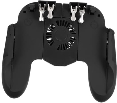 COLLBATH Gamepad for Phone with Six-finger Linkage Design Phone Game Trigger Ergonomic Handle Abs Material Black below 6.5 Inches Mobile Game Controller Accessory
