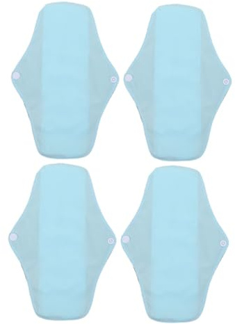 HONMEET 4 Stück Wiederverwendbare Waschbare Damenbinden Bequeme Hygienische Slipeinlagen Leicht Kompakt Atmungsaktiv für Menstruation Wochenbett und Leichte Inkontinenz Zufällige Farbe