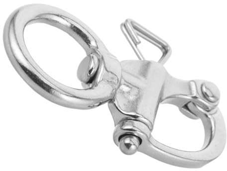 Healeved Manille Pivotante en Acier Inoxydable 65 MM Crochet D’Accastillage Marin Résistant à L’Eau de Mer Manille à Dégagement Rapide pour Gréement de Voilier Accessoire Sécurisé pour